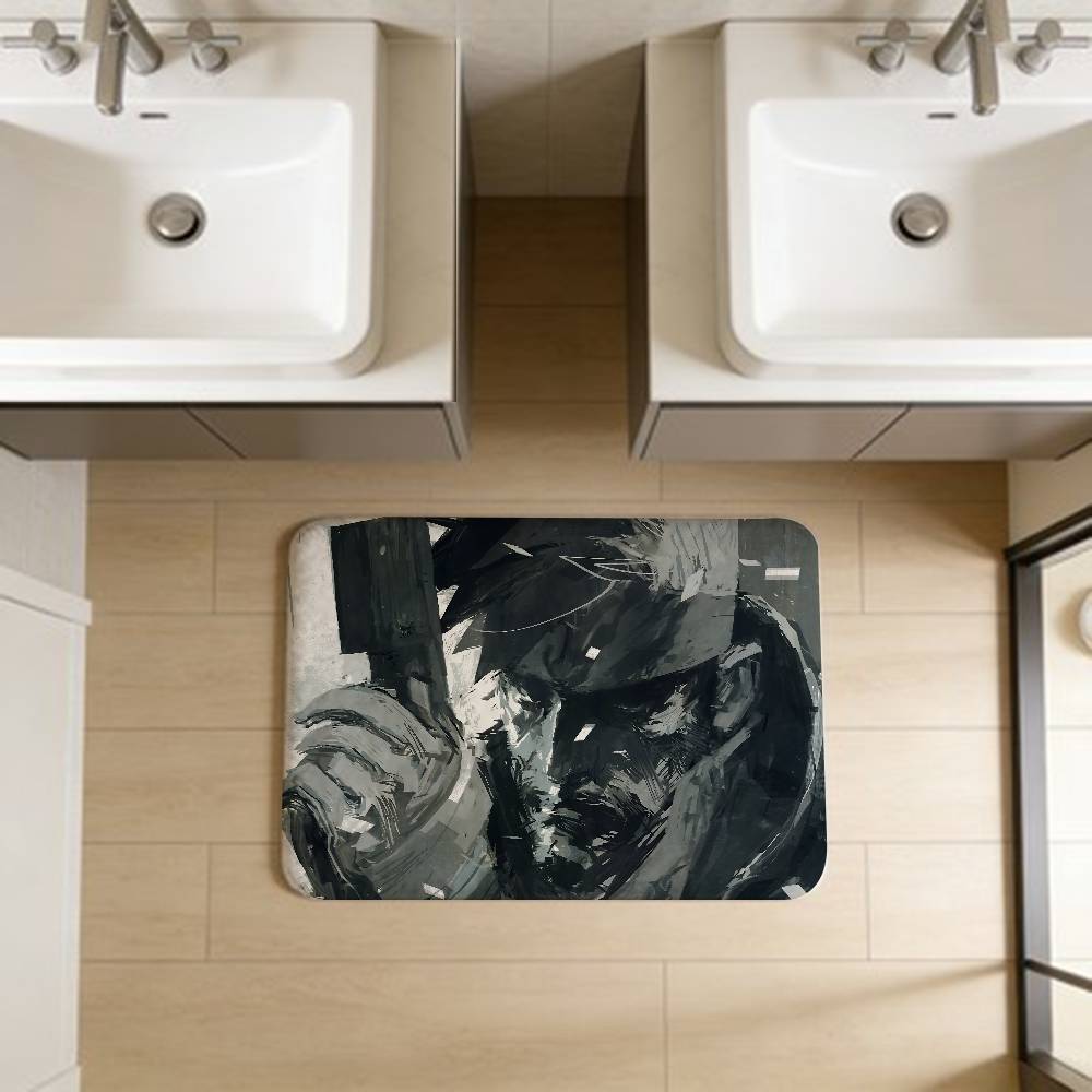 Metal Gear Floor Mat INS Style Soft Bedroom Floor House Laundry Room Mat Anti-skid Household Carpets