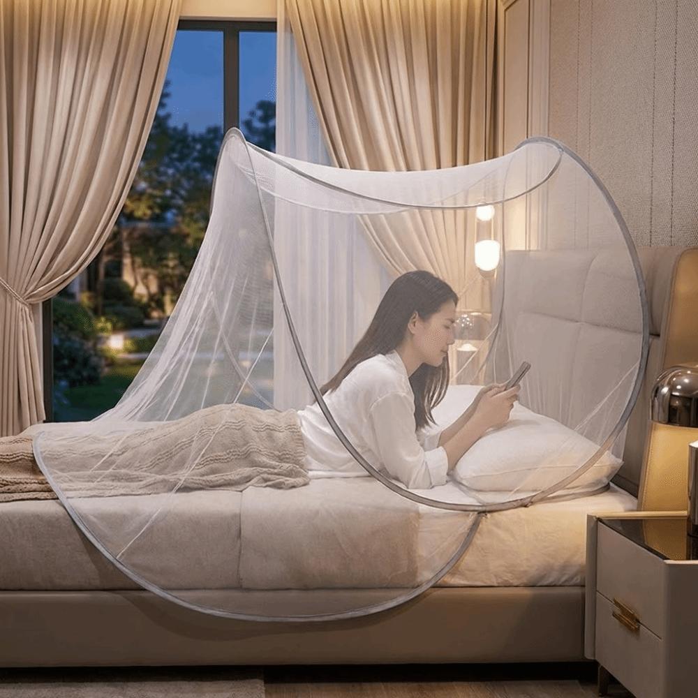 Adjustable Face Head Mosquito Net High-Density Mesh Mosquito Net Stand Mosquito Bar Frame Camping