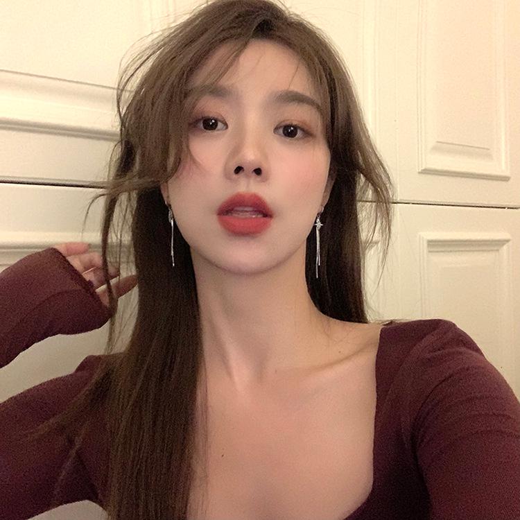 Элегантные серьги-кольца с кисточками в виде восьмиконечной звезды - Женский трендовый дизайн 2024 года, роскошный хай-энд