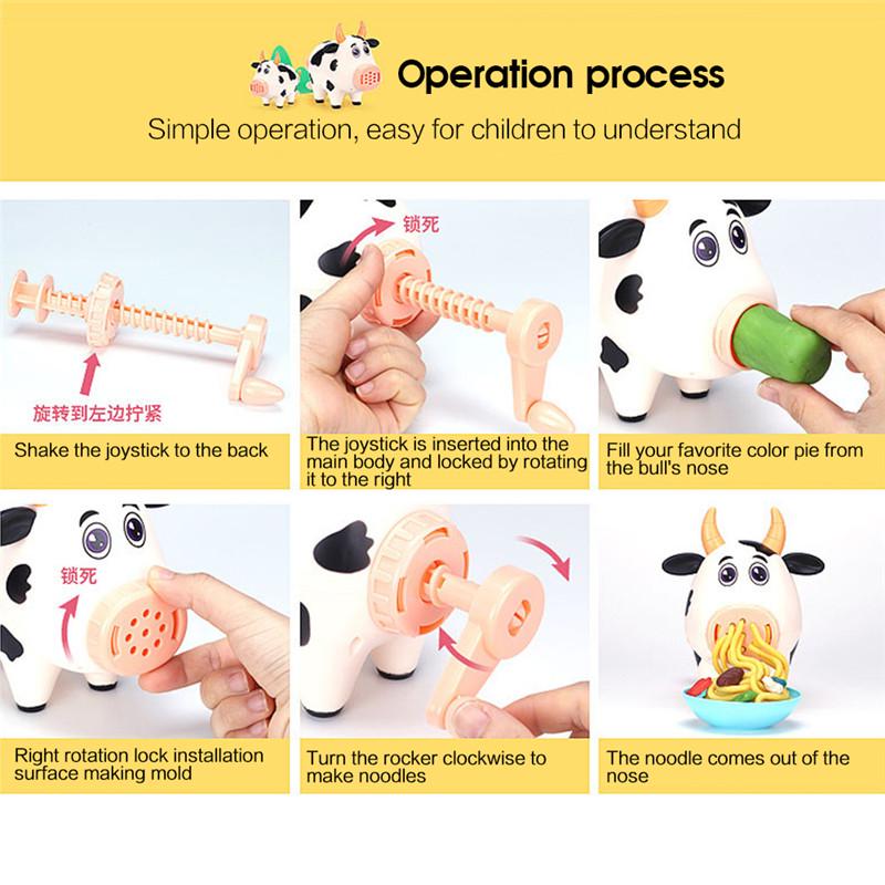 Diy Simulation Play House Pig Noodle Machine Ice Cream Color Mud Children Toys