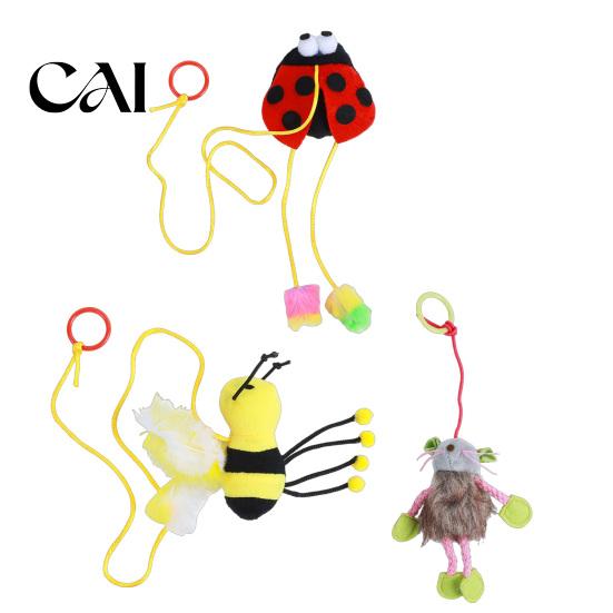 Engaging Indoor Pet Toys for Exercise Bungee Plush Cat Toy, Pull String Bouncy Dangler Interactive Kitten Lightweight Cats to Carry