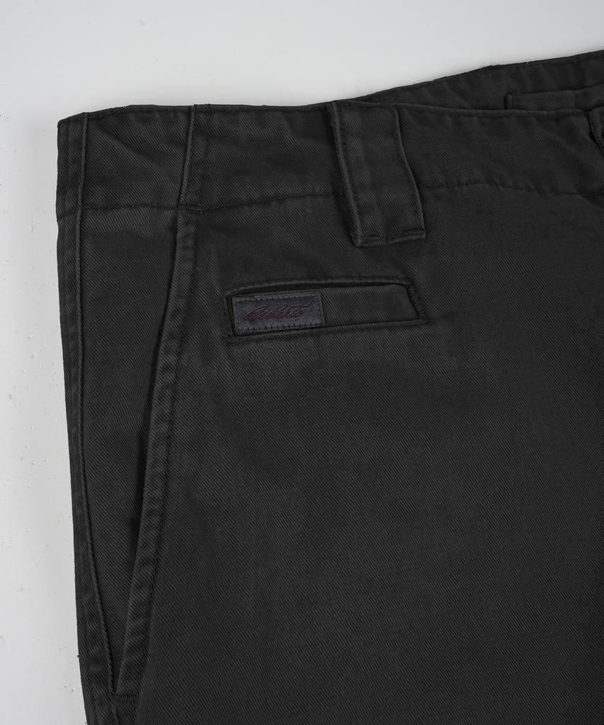 BIRBANTE Хлопковые брюки-чинос с вытачками, подвергшиеся garment-wash - Черный