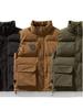 Men's Winter Warm Multi-Pocket Cotton Workwear Vest