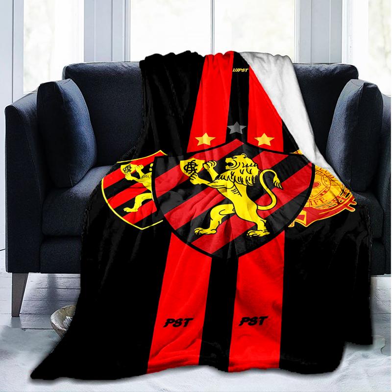 1PC Sport Club Football Crest Printed Soft Flannel Blanket Throw for Adult Bedroom Living Room Sofa Camping Travel Fan gifts Christmas Gifts