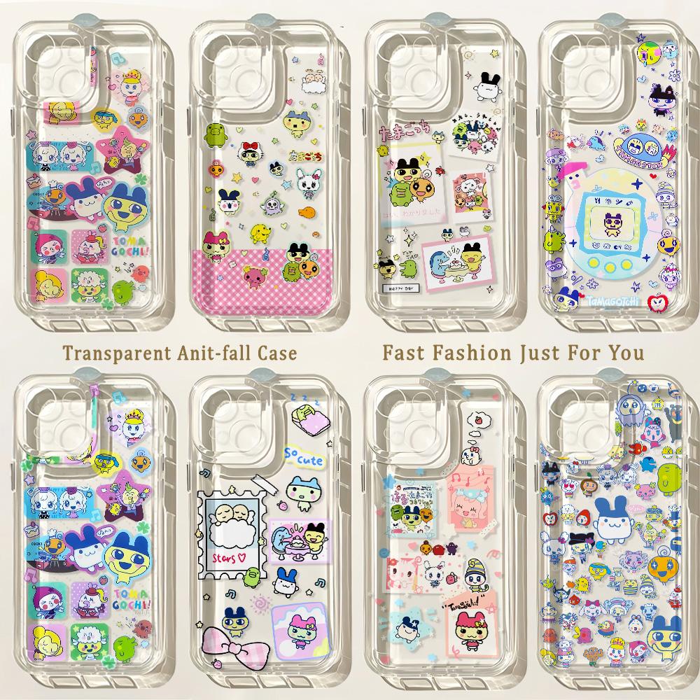 Милый чехол для телефона Tamagotchis для IPhone 17 16 16e 15 14 13 12 11 Mini Pro Max X XR XSMax 7 8 Air Plus Прозрачная задняя крышка