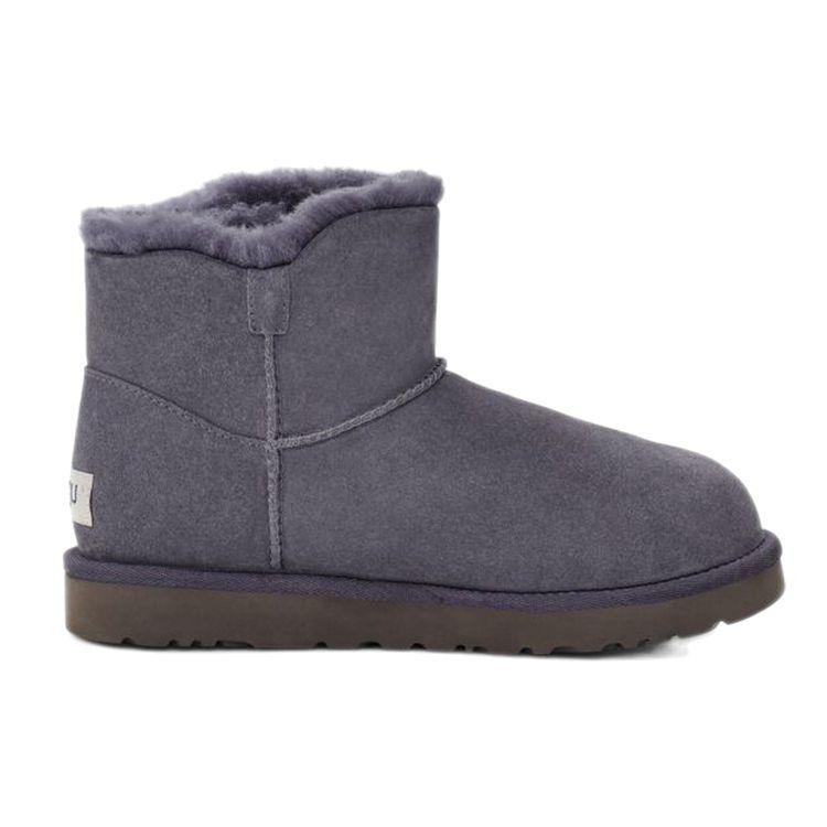 UGG Мини-зимние ботинки Bailey Snaps с флисовой подкладкой, женские зимние ботинки, фиолетово-серые 1127352-GRST