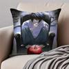 Smart Japanese Anime DDeath Note Cushion Cover Pillowcase Antidustmite Invisible Zipper Short Plush Sofa Cushion