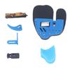 Archery Finger Tab Archery Finger Guard Fingers Protector for Outdoor Shooting Practice Recurve Bow Blue Black Leather