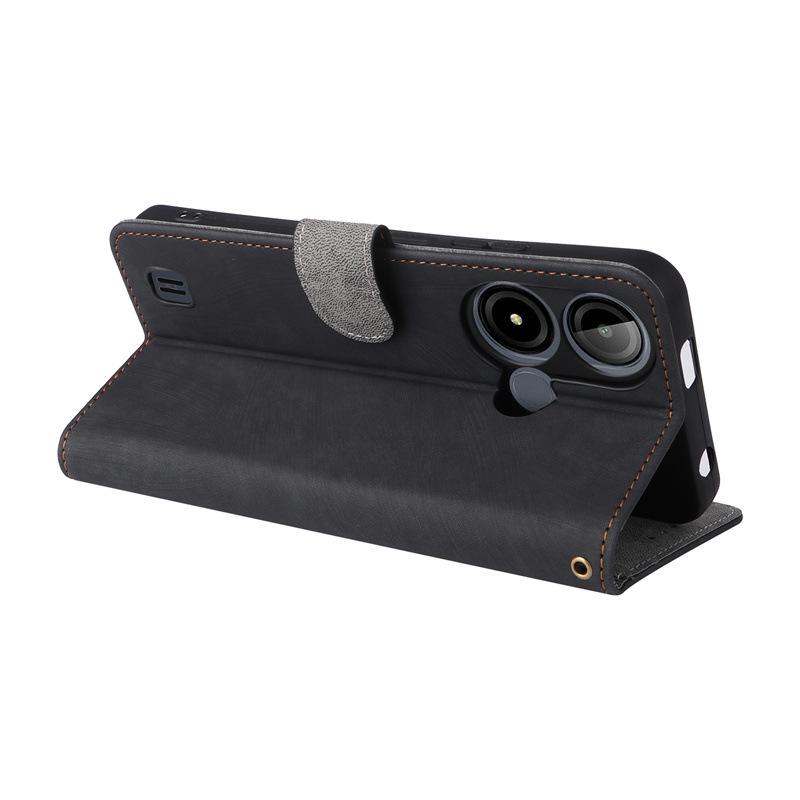 BLU C9 Flip Leather Phone Case with Card Slot & Anti-Theft Protection