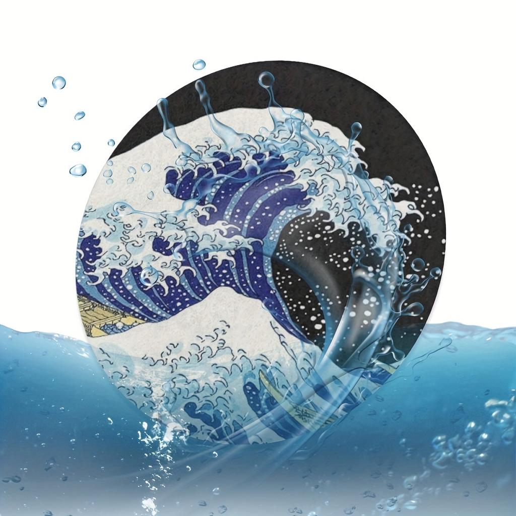 2 шт. Подушка для впитывания воды «Большая волна», амортизирующие аксессуары для дизайна интерьера автомобиля, подставка для стакана с водой для автомобиля и домашнего рабочего стола