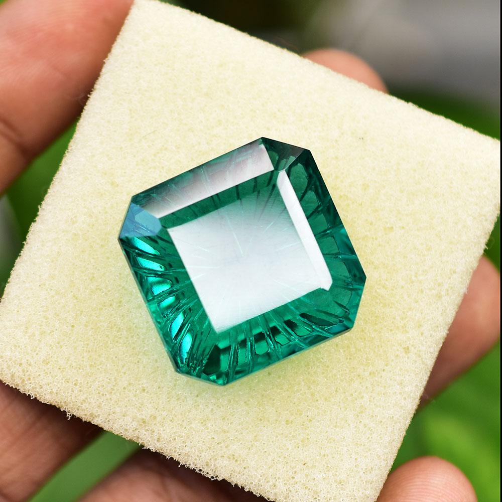 Natural Green GARNET 45.15 Ct Square Cut Flawless Loose Gemstone
