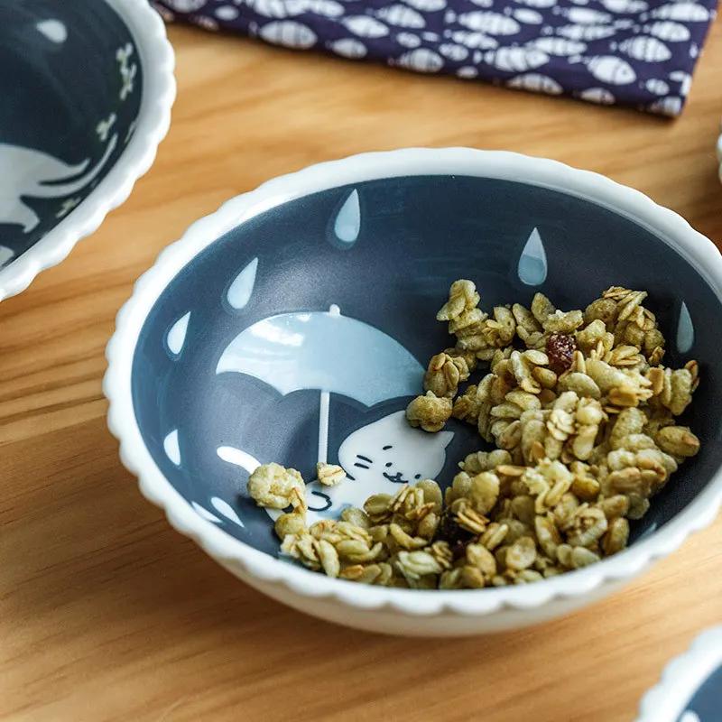 Керамическая посуда в японском стиле, милая керамическая тарелка, десертная тарелка, тарелка для торта, кухонные принадлежности, обеденные тарелки