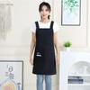 Oil-proof Cross Strap Kitchen Apron With Pockets Chef Work Uniform Cooking Apron Kitchen