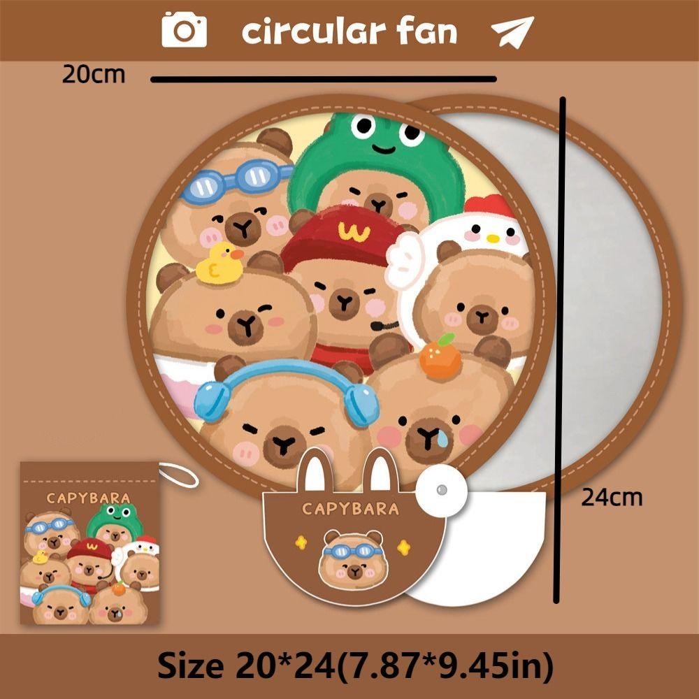 Мультяшный складной групповой вентилятор Портативный мини-круглый вентилятор Новый ручной вентилятор