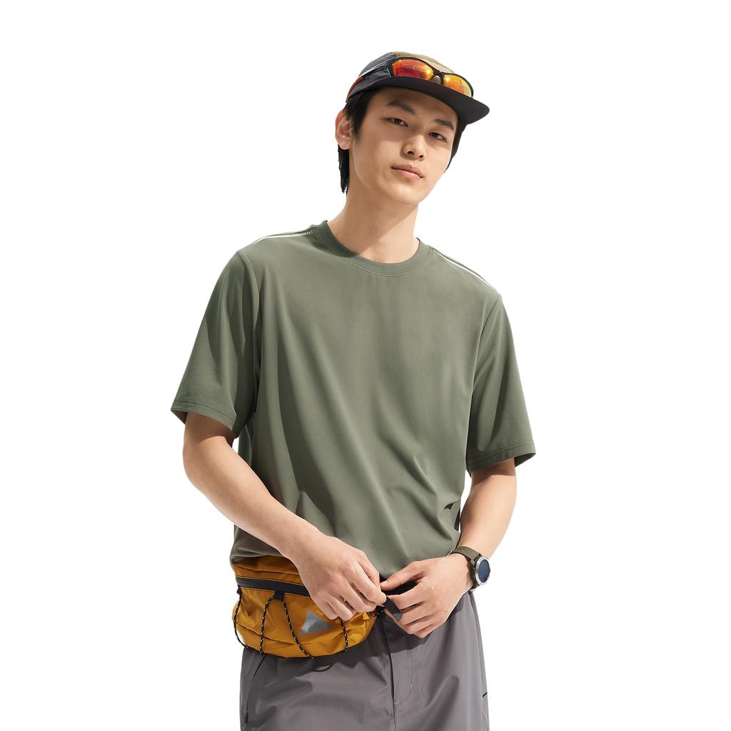 Li Ning Cool Tea T Повседневная Спортивная Универсальная Удобная Дышащая Футболка с Коротким Рукавом Мужские Топы Чайный Зеленый ATSV509-11