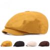 Hat Monochrome Beret Retro Newsboy Cap Middle-aged Hat Literary Youth Forward Hat