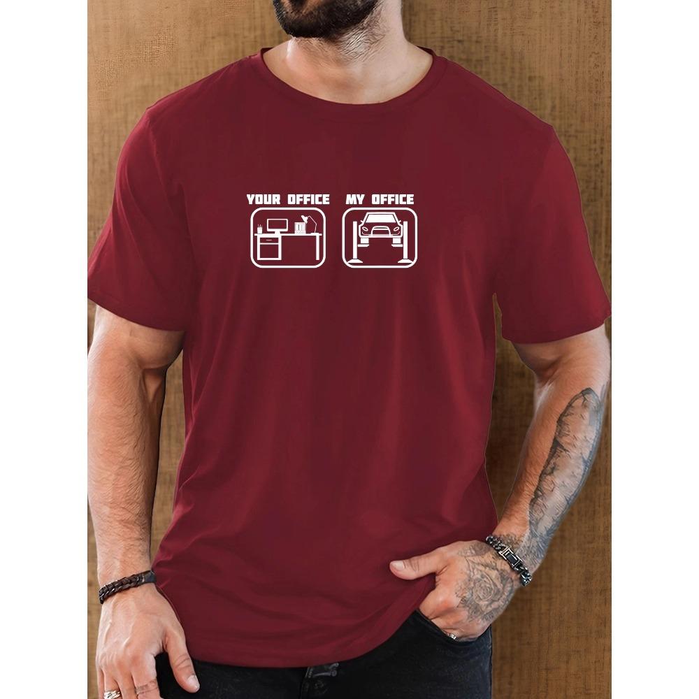 Мужская футболка 100% хлопок летняя повседневная мягкая креативная с принтом букв круглый вырез дышащая с коротким рукавом