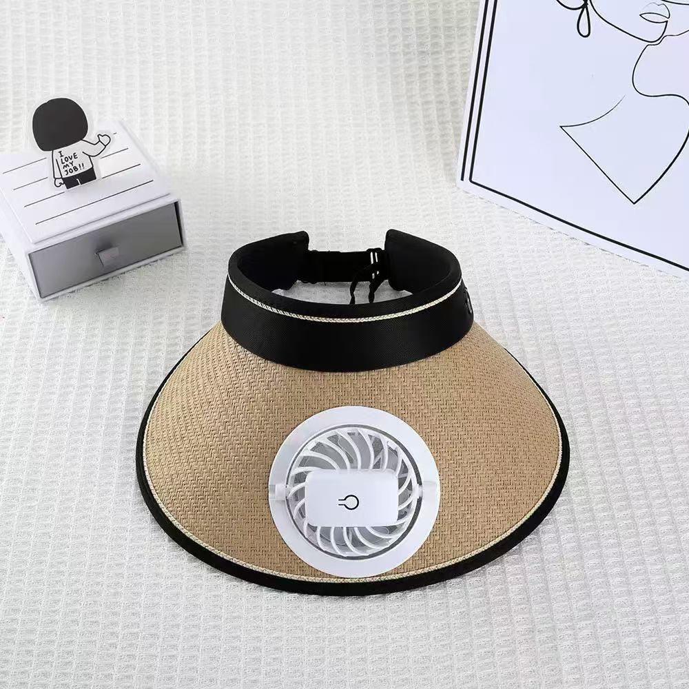 Fan Usb Charging Hat Sun Protection Cap Breathable Lightweight Outdoor Portable