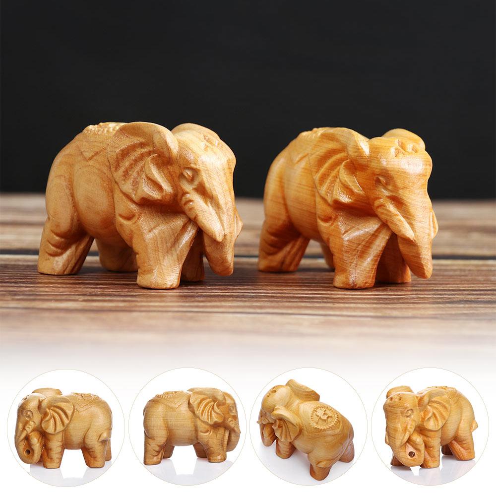 Украшения для дома своими руками Мини-статуэтки животных Деревянные фигурки слонов Чакра Исцеление Талисман на удачу