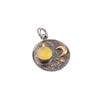 Yellow Cat's Eye Gemstone 925 Sterling Silver Jewelry Handcrafted Pendant 1.30" PP-33-43