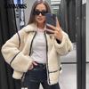 Women's Autumn and Winter Lapel Plush Cardigan Plus Size Jacket