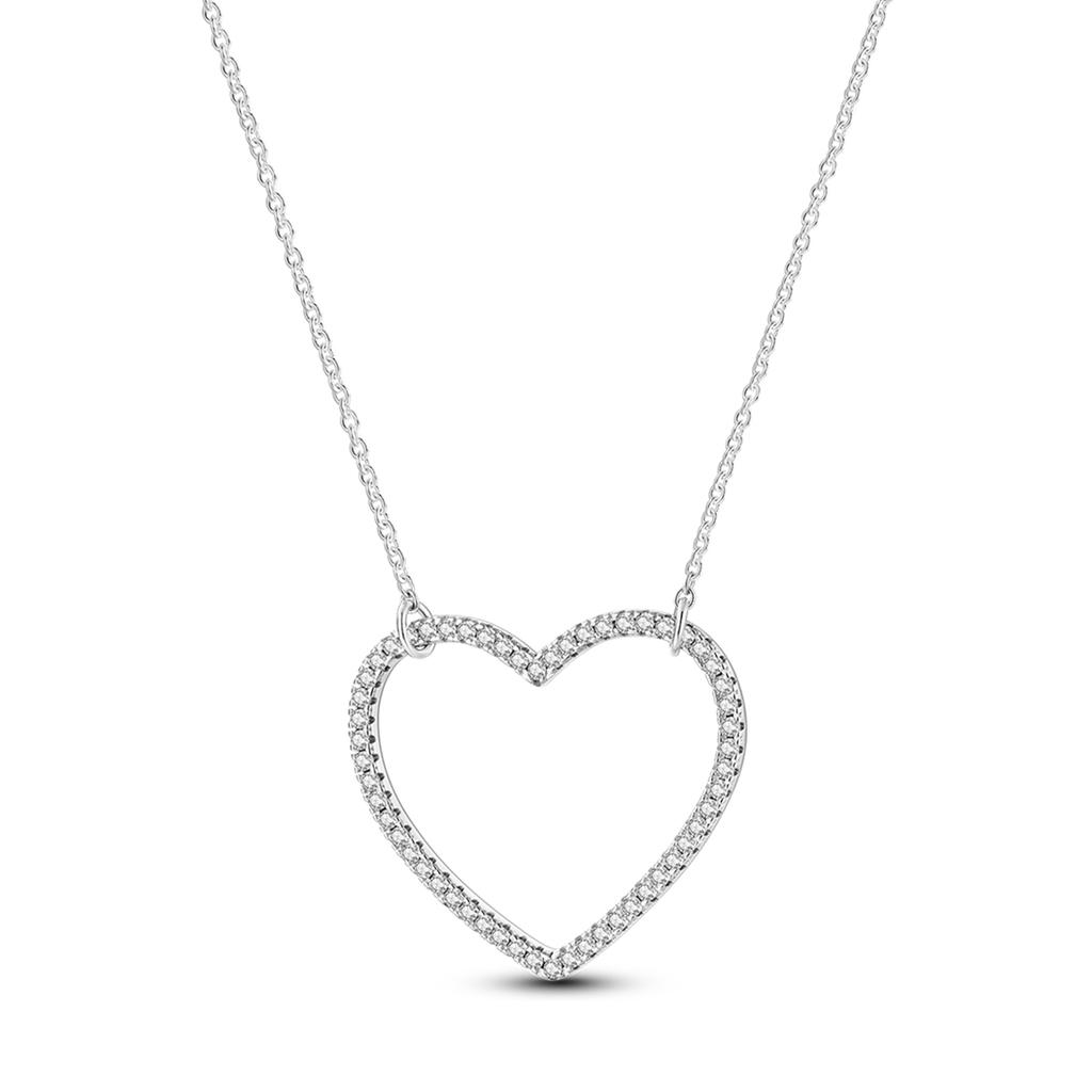 Подвеска Ожерелье Для Женщин Медь Покрытая Сердце Луна Оригинальная Цепочка Модная Бижутерия