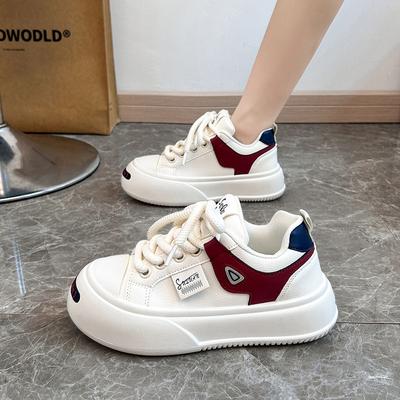 2025 весна маленькие белые туфли новая корейская версия ins студентки увеличение роста платформа спортивные кеды повседневная обувь женская K1722