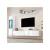 Ensemble mural - MUVOE - Blanc - 1 x armoire murale - 1 x étagère - 1 x unité TV
