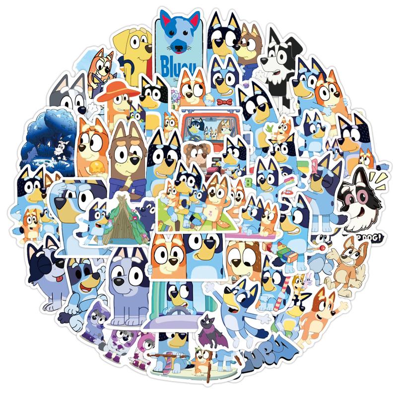 50PCS Cartoon Bluey Family Animation Sticker DIY Phone Laptop Luggage Skateboard Graffiti Decals Fun for Kid