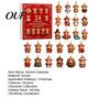 Acrylic Christmas Tree Decorations Highland Cow Advent Calendar, 24 Pcs Hanging Ornaments for Party Favor Supplies Decoration, Festive Countdown
