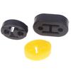 2Pcs 2 Holes Car Rubber Exhaust Tail Pipe Mount Brackets Hanger Insulator Replacement Exhaust Mount Universal