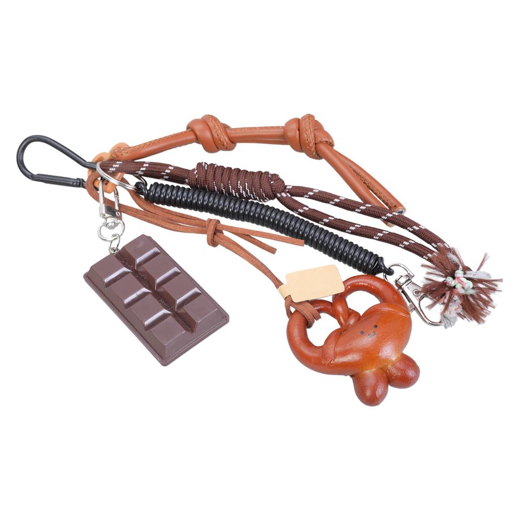 Прочный брелок в форме кренделя Подвесной модный аксессуар Добавляет веселья украшению вашего брелка Легко установить Стильные наряды