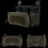 Admin Pouch with Multi-caliber 5.56 9mm Triple Mag Pouch MOLLE Front Placard System 2nd Layer Airsoft Pouches