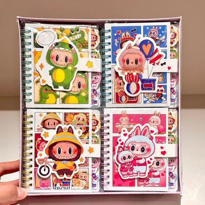 Блокнот А7 Магическая застежка Книжка на спирали Высокая ценность Маленькая книжка Мультяшный Милый Интернет