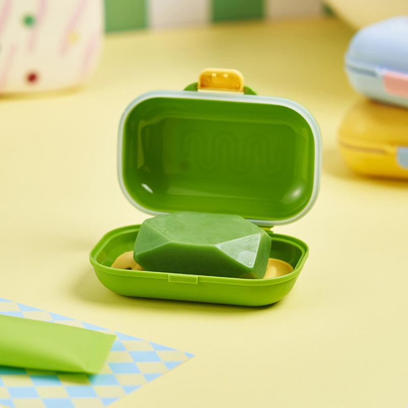 1 шт. Портативный поднос для мыла, герметичный поднос для слива в ванную комнату, мыльница с крышкой для кемпинга, путешествий, бизнеса