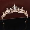 Retro Bride Crown Girl Princess Birthday Crown Alloy Rhinestone Headband Wedding Dress Accessories