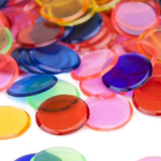 1 Набор магнитных палочек с 200 фишками для бинго, разноцветные прозрачные диски-жетоны с металлическим кольцом, для изучения математики