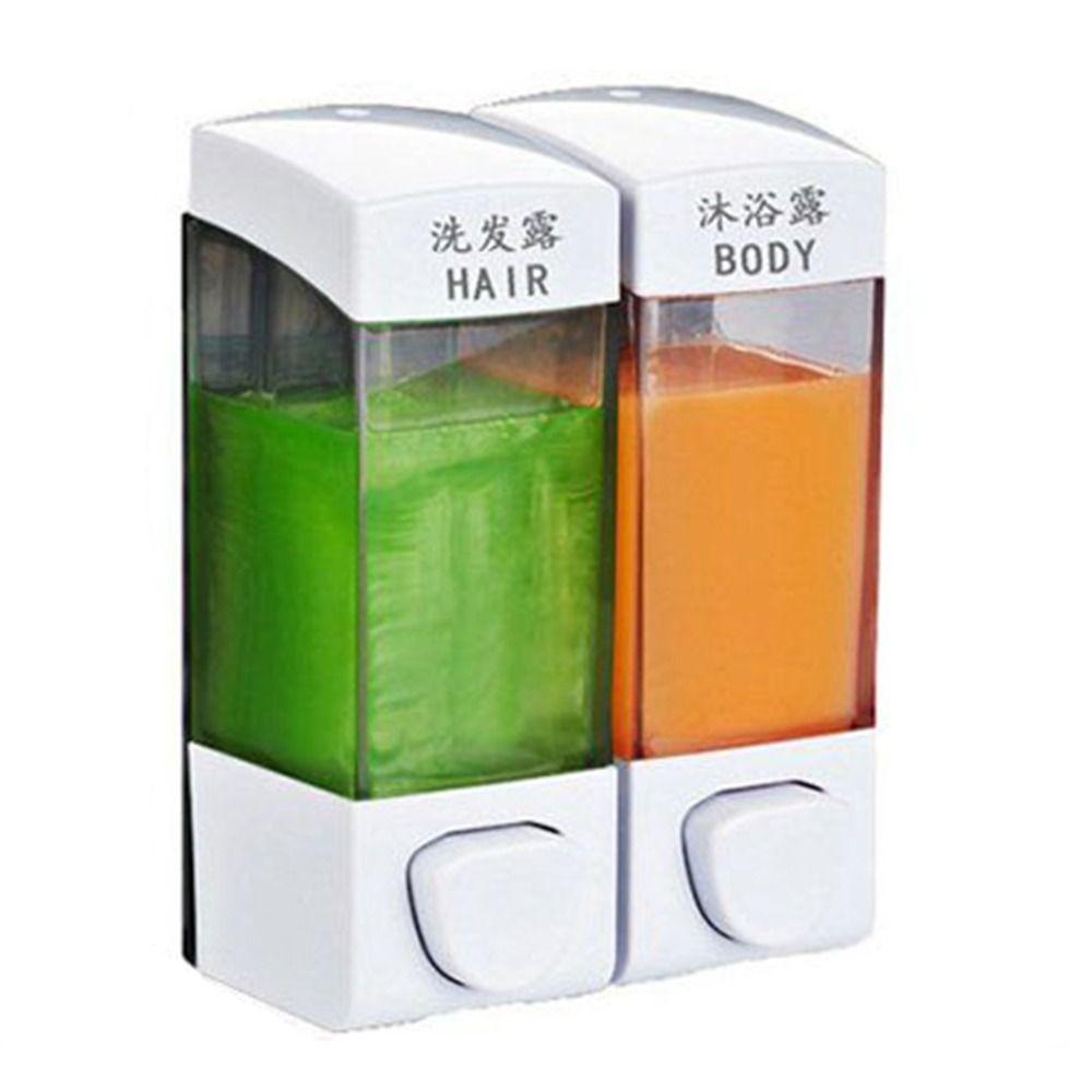 2in1 Shower Gel Box Manual Press Shampoo Dispenser Bottle Hand Sanitizer Container Kitchen