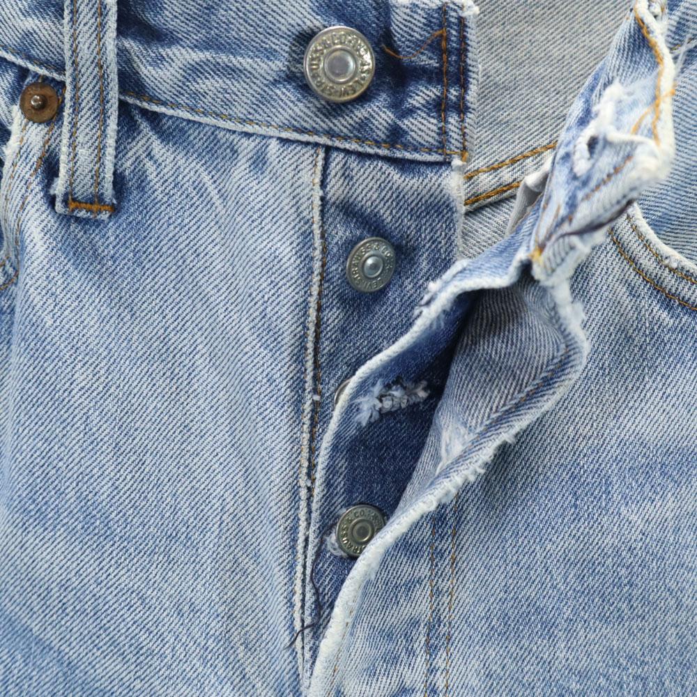 Levi's 80s Button back 6 66 late model denim Shorts W30 blue Men's Used