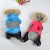Winter Dog Clothes Puppy Jumpsuit Clothing Warm Dog Coat Fur Collar Pet Apparel Winter Dog Outfits