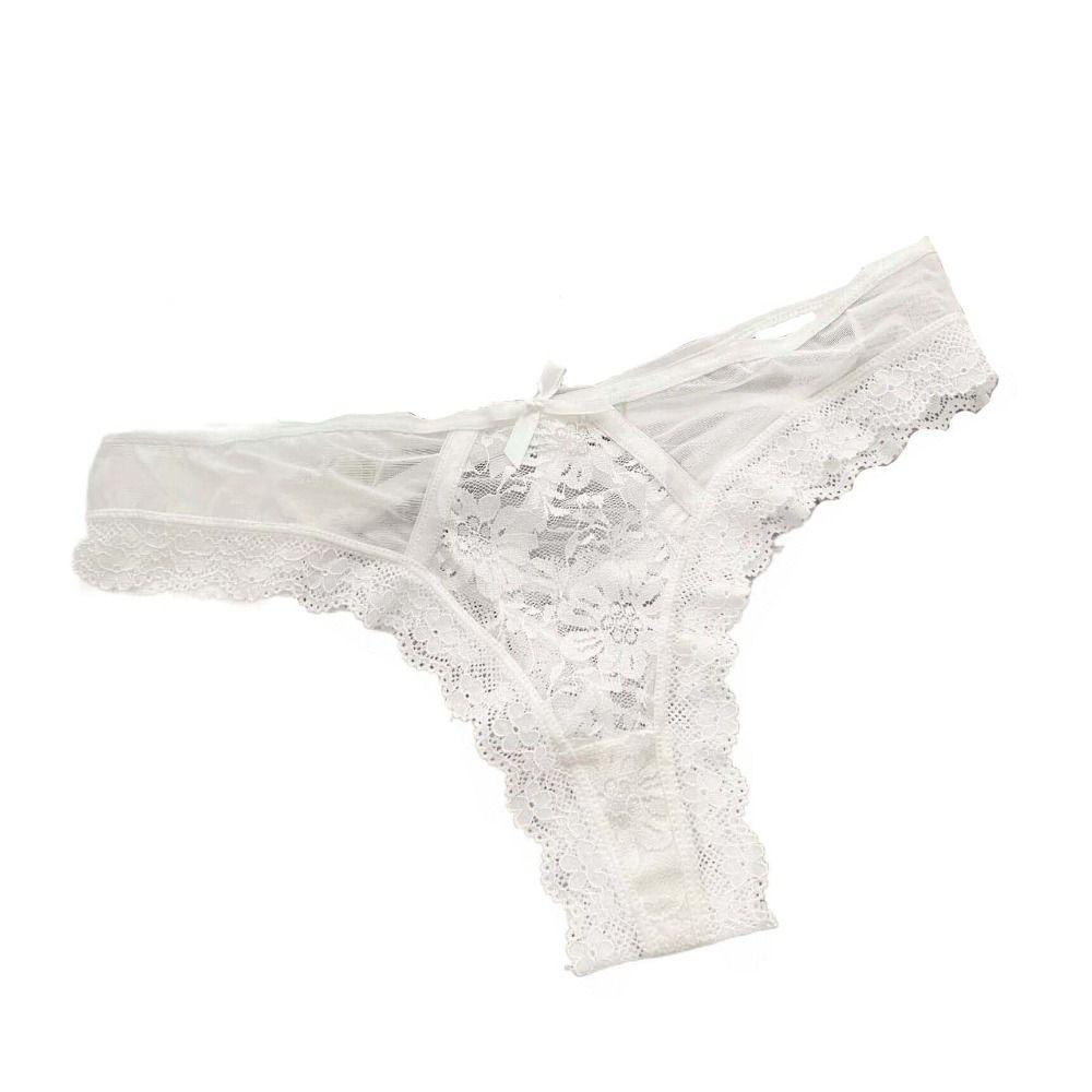 Ruffle Mesh Floral Bowknot Panties Thong Lace Flower Transparent Briefs Comfortable   Girl