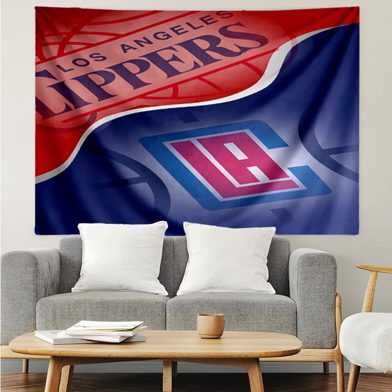 Los Angeles Clippers logo Tapestry for Bedroom Aesthetic Classroom Tapestries Wall Hanging for Living Room Dorm Office,Ideal Creative Gift