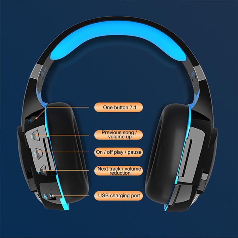 Head-Mounted Bluetooth Dual Mode Gaming Headset Stereo Noise Reduction Earphone Wired And Wireless Switchable