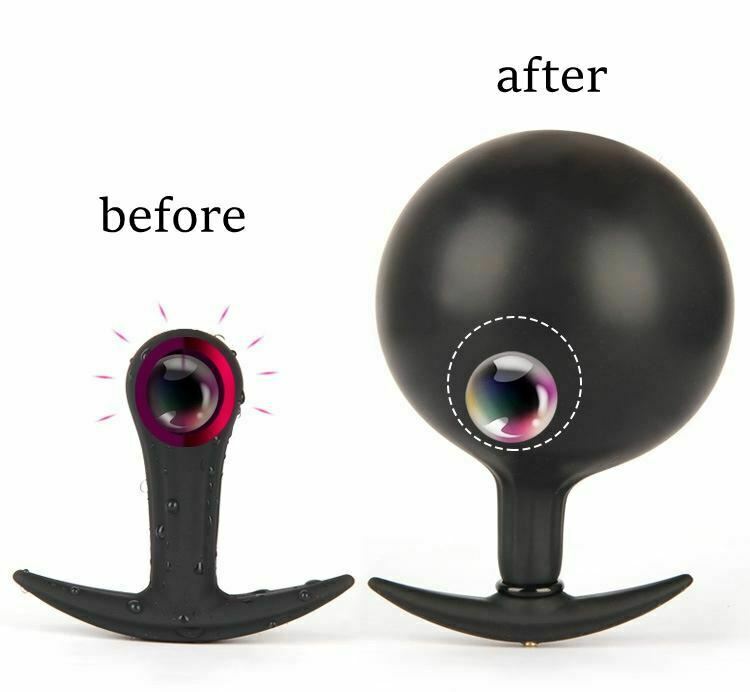 Надувная большая пробка со стальными шариками расширяемый анальный дилататор не вибрирующие анальные пробки