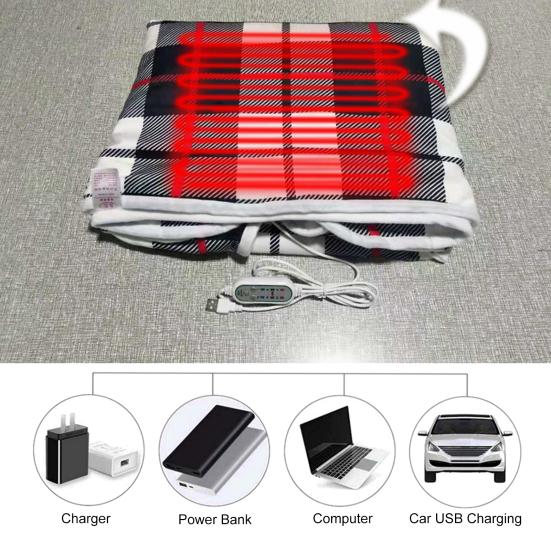 5 В электрическое одеяло с функцией синхронизации, фланелевое зимнее домашнее и уличное регулируемое USB умное электрическое одеяло для ежедневного использования