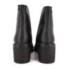Women's Elastic Ankle Boots with Heels Mine Black Grained Leather LES TROPEZIENNES PAR M.BELARBI