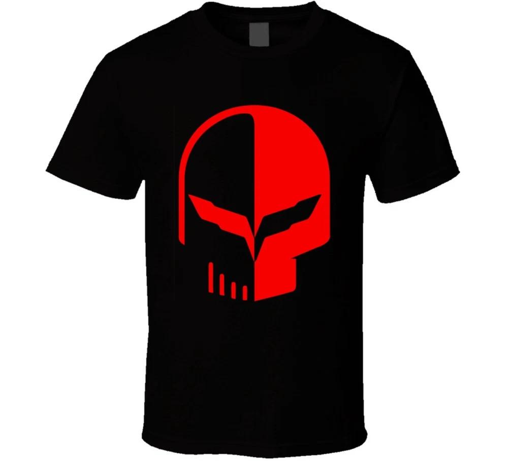Футболка с логотипом Corvette Red Skull C7r C6r