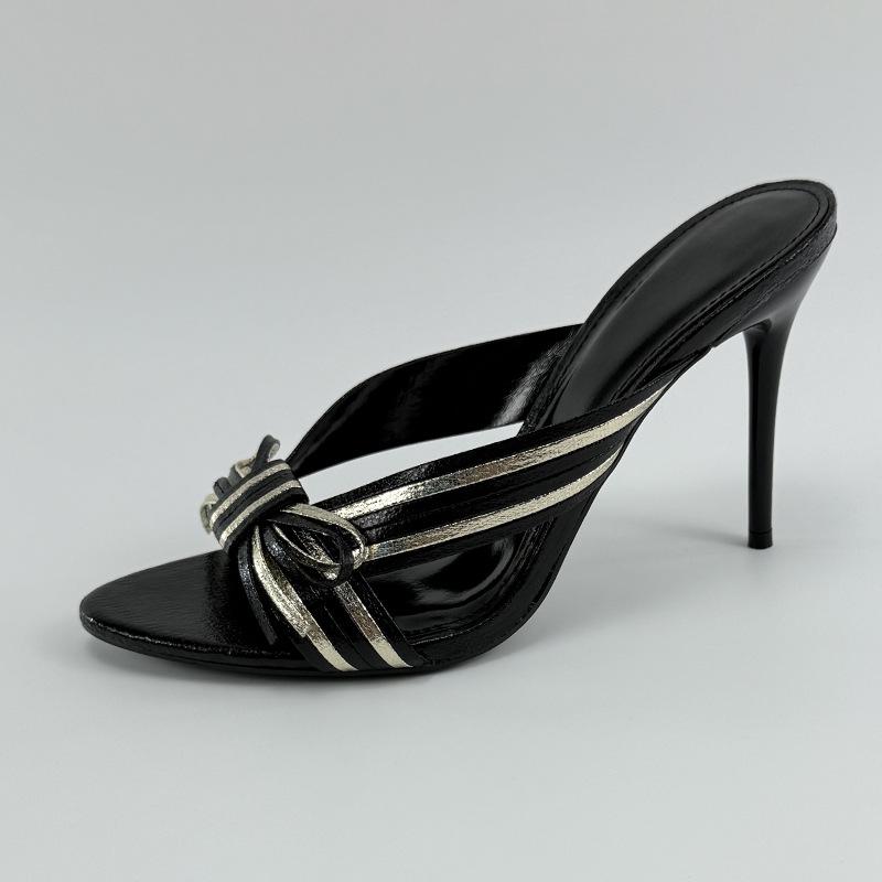 2025 Женские универсальные босоножки и шлепанцы с перекрестными ремешками, круглым носком и высоким каблуком - Мода весна/осень, доступны большие размеры