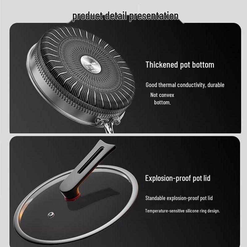 Антипригарная сковорода из нержавеющей стали с сотовой текстурой для жарки и тушения