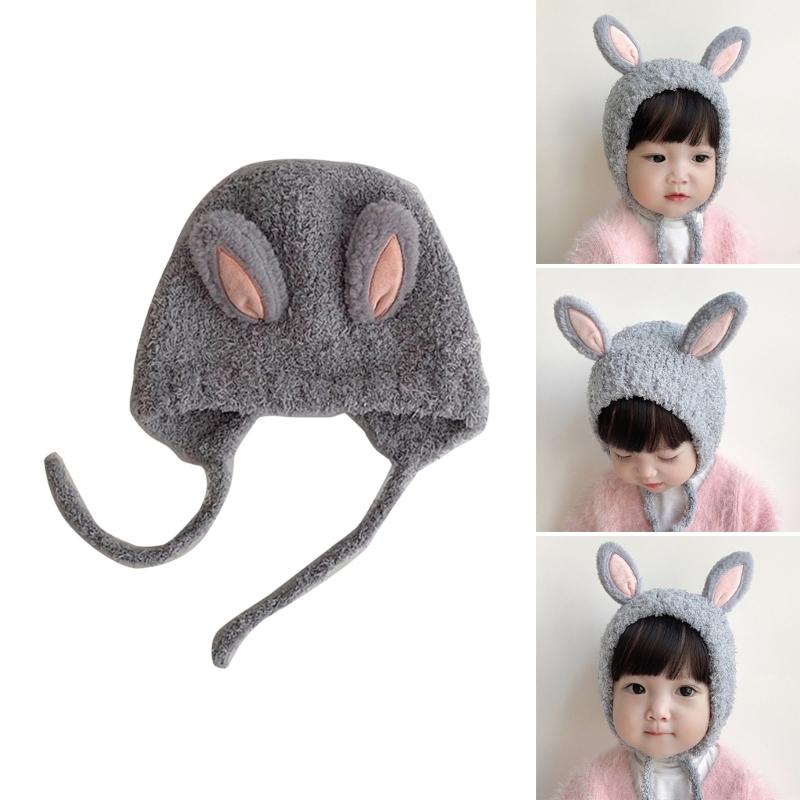 Cute Cap Autumn Winter Kids Newborn Baby Cap Knitted Warm Crochet Rabbit Ear Beanie Unisex Baby for 5 months to 3 Years